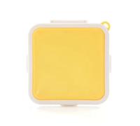 Sirxlevcy Caja de Almacenamiento PortáTil de Silicona para SáNdwiches de Microondas, Fiambreras para Desayuno Escolar Bento, Contenedor de Tostadas Reutilizable, Amarillo