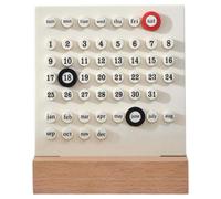 Sirxlevcy Calendario de Escritorio de Madera, Calendario Perpetuo, Regalos úNicos para el Hogar Retro, VisualizacióN de la Fecha del Mes, Decoraciones de Escritorio para Oficina,