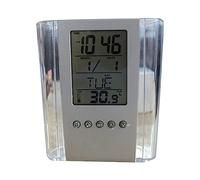 Sirxlevcy Calendario Perpetuo BolíGrafo Reloj BolíGrafo ElectróNico Cilindro Reloj Despertador ElectróNico