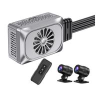 Sirxlevcy CáMara para Motocicleta WiFi Sin Pantalla Ultra HD 2K + 2K GPS Motocycle DVR 1440P Lente Dual Impermeable Moto Dash CAM Grabadora