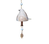 Sirxlevcy Campana Canto Pájaro para Decoración Jardín, Carillón Viento Rústico Colgante, Colgante Campana Tubo Metal, Colgante Campana para Puerta, Regalo Festival C