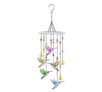 Sirxlevcy Carillones de Viento con Pintura Artesanal de PáJaros, Kits de Arte con Diamantes para Adultos, Hilandero de Viento para DecoracióN de JardíN