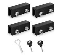 Sirxlevcy Cerraduras de Ventana, 4 Piezas Cerraduras de Seguridad para Ventanas Corredizas Ajustables Perfectas para Ventanas Verticales y Puertas Corredizas Puerta de Garaje