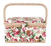 Sirxlevcy Cesta de Costura Extra Grande, Cesta de Costura Vintage, para Almacenamiento de Agujas, Hilo, Cinta MéTrica Suministros de Costura