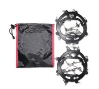 Sirxlevcy Crampones para Exteriores, 8 Dientes, Acero Inoxidable, Antideslizantes, para Nieve, Montañismo, Cubiertas para Zapatos, Equipo para Exteriores, Color Negro