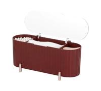 Sirxlevcy Dispensador Soporte para Encimera, Caja Almacenamiento Almohadillas AlgodóN con Tapa Transparente 3 Ranuras, Almacenamiento CosméTicos para Tocador, Almacenamiento Maquillaje