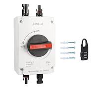 Sirxlevcy Interruptor de DesconexióN Solar Fotovoltaico PV, LONQ-40 Interruptor Solar Aislador de CC IP66 a Prueba de Agua DC1000V 32A 4P