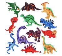 Sirxlevcy Juego de ImáGenes de Pintura de Diamantes 5D para NiñOs, Kit de Pegatinas de Pintura de Diamantes de Animales DIY, de Cristal para NiñOs