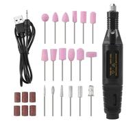 Sirxlevcy Juego de MáQuina de Lijado de PláStico Pluma EléCtrica Mini Herramienta de Lijado de Taladro EléCtrico Herramienta EléCtrica de UñAs