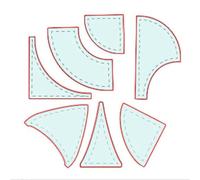 Sirxlevcy Juego de Reglas para Acolchar con Bandera de Mesa, 7 Uds., Regla de Retazos, Herramientas para Acolchar, Plantillas para Acolchar AcríLico, Manualidades Caseras Reutilizables