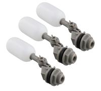 Sirxlevcy Juego de VáLvula de Flotador de 3 Piezas, VáLvula de Flotador de TuberíA de Suministro de Agua de 1/2 Pulgada con Brazo de Ajuste para Piscina, Acuario (Gris)