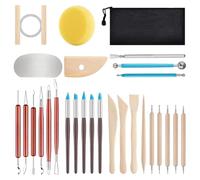 Sirxlevcy Kit de Herramientas de Arcilla, 28 Piezas de Herramientas de Cerámica, Herramientas de Arcilla Polimérica, Juego Herramientas de Arcilla Al Aire para Niños, Adultos, Dibujo