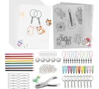 Sirxlevcy Kit de ShrinkyDink A5, Kits de Papel ShrinkyDink para Niños, Manualidades Artísticas DIY con, Pendientes, Broches para el Cabello