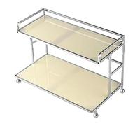 Sirxlevcy Organizador de Maquillaje para BañO de 2 Niveles,Organizador de Mostrador de Maquillaje de Metal Galvanizado,Organizador de Tocador/Estante de Almacenamiento para Dormitorio