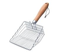 Sirxlevcy Pala para de Gatos, Pala de Metal para Gatos con Gancho y Orificio, Elevador de Excrementos de Gatito de Acero Inoxidable para Caja de