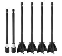 Sirxlevcy Paletas Mezcladoras de Pintura de Resina Epoxi para Taladro, 4 Palas Mezcladoras de Taladro de Resina Agitador de Pintura Reutilizable y 2 Varillas de ExtensióN