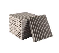 Sirxlevcy Paquete de 12 Paneles AcúSticos Autoadhesivos, Paneles de Espuma una Prueba de Sonido, Paneles de Pared de InsonorizacióN de Alta Densidad para el Hogar (Gris)