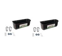 Sirxlevcy Paquete de 2 Comederos para Patos, Cerca Colgante, Comedero para Ganso y Pavo, Color Negro, con Clips