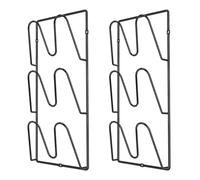 Sirxlevcy Paquete de 2 Soportes para Tapas de Ollas para Gabinetes de Cocina: Estante Organizador de Tapas Montado en la Pared o en la Puerta