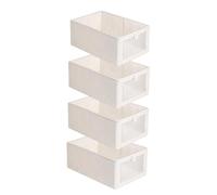 Sirxlevcy Paquete de 4 Contenedores de Almacenamiento, Contenedores de Almacenamiento para Organizar Ropa, Jeans, Armario - Organizadores de Armario y Almacenamiento Beige