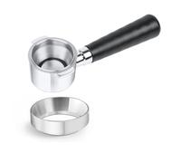 Sirxlevcy Portafiltro de Café Expreso Sin Fondo de 51 Mm, Embudo de Expreso MagnéTico para Portafiltro Anillo Dosificador de 51 Mm