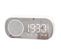 Sirxlevcy Reloj Despertador Digital LED con Radio FM y Altavoz Bluetooth, Modo de AtenuacióN de Brillo de 3 Niveles, Relojes de RepeticióN para DecoracióN