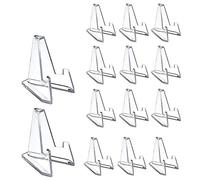 Sirxlevcy Soportes de ExhibicióN de Monedas de AcríLico Transparente de 20 Piezas Soporte de Soporte de CáPsula de Moneda de DesafíO Conmemorativo de Tarjeta de Estante de Caballete PequeñO