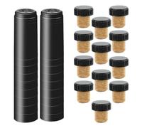 Sirxlevcy Tapas para Envolver Sellos para Vino, 50 Unidades, Sellos para Vino TermorretráCtiles PVC Negro, 50 Unidades Tapones para Vino, Envoltura TermorretráCtil PVC