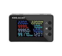 Sirxlevcy VoltíMetro de Corriente con Pantalla Digital VatíMetro de CA de 50-300V Medidor EléCtrico Multifuncional Detector de Potencia CA 20A