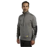 Siry Work Sudadera de trabajo con cremallera completa para hombre suave y cálida Diadora Utility Sweatshirt LITEWORK FZ, Gris acero, XXL