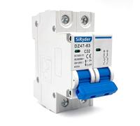 SiRyder Interruptor Magnetotérmico 2p 32 A DC 1000 V, Interruptor AutomáTico Pv Mini Interruptor MagnetotéRmico Diferencial Con Protección Contra Sobrecargas Y Protección Contra Cortocircuitos