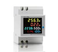 SiRyder Medidor de Consumo Electrico,AC40-300V 100A MultifuncióN 6 En 1 Digital AmperíMetro VoltíMetro Medidor MultifuncióN En Carril Din Contador MonofáSico 230V