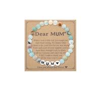 Sisadodo Pulsera de cumpleaños para el día de la madre para mamá, abuela, día de la madre, jubilación, agradecimiento, regalo de agradecimiento, pulseras de cuentas, Resina