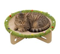 Sisal Cat Scratcher - Hammock Design | Natural Wood | Elevated & Curved Comfort, Protects Sofas & Couches, Sturdy Moisture-próof Frame, For Living Room, Home & Travel
