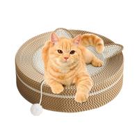 Sisal Cat Scratcher - Tabla de Scratching Board para gatos de 15,75 x 15,75 x 3,94 pulgadas | Tabla de rascar para gatos | Resting and Physical Exercise Cats Playing Ball Interactive Boards