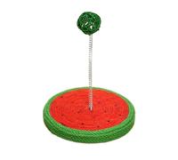 Sisal Cat Toy, Cute Kitten Scratching Board, 6.89x8.66in Spring Ball Scratching Toy, Floor Grab Pads, Furniture Protector for Walls, Couch, Carpets, Sofas, Safe Authentic Play