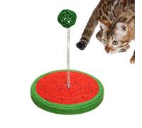 Sisal Cat Toy, Cute Kitten Scratching Board with Spring Ball, Floor Grab Pad Furniture Protector for Walls, Capas, Carpets, Sofás, 6,89 x 8,66 pulgadas, Naranja