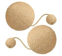 Sisal Scratcher Ball, Multipurpose Rabbit Scratch Toy, 4.72 Inches Wear-Resistant Cats Scratching Ball, Claw Training, Natural Fiber Cat Toys for Home, Indoor Biting, Kittens and Small Animals Use