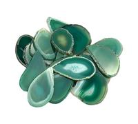 Sisamn 15 rebanadas de ágata verde pulida, rebanadas de geoda a granel para mesa de luz, tarjetas de mesa, fabricación de joyas, manualidades, decoración del hogar, 1.18-2.56 pulgadas de longitud (sin