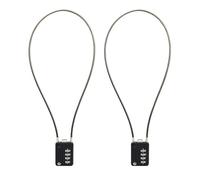 SISAV Cerraduras de combinación de cable de 4 dígitos de 19.6 pulgadas para casillero de gimnasio escolar, casco, archivadores, caja de herramientas, maleta de equipaje, mochila, color negro