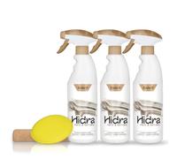 Sisbrill Hidra, Acondicionador y Abrillantador de Salpicaderos, Piel y Plásticos Interiores - Acabado Natural con Tacto seco (Pack 3 Unidades)