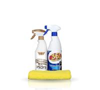 Sisbrill Kit de Limpieza Interior Sislim - Limpia y Acondiciona Salpicadero, Piel, Asientos Tela - Acabado Mate & Natural