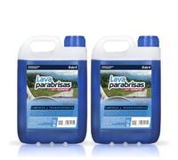 Sisbrill Lavaparabrisas con Repelente 5L - Líquido Limpiaparabrisas Coche Uso Directo - Elimina Mosquitos y Grasa - Mejora Visibilidad y Repele Agua - Seguro en Faros Policarbonato - Pack 2