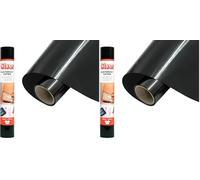 Siser® EasyWeed® Extra Negro, 30 cm x 0,5 m, vinilo termotransferible para personalizar nailon, piel, tejidos tratados (Paquete de 2)