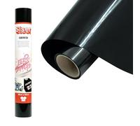 Siser EcoStretch Negro, 30 cm x 0,5 m, vinilo termotransferible termoadhesivo para la personalización de prendas de vestir y prendas deportivas, material para pasatiempos creativos, fácil de cortar.