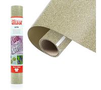SISER® Glitter 14-K Gold, 30 cm x 0,5 m, vinilo termotransferible termoadhesivo con purpurina para la personalización de tejidos, ropa y accesorios, aficiones creativas, fácil de cortar
