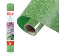 SISER® Glitter Light Green, 30 cm x 0,5 m, vinilo termotransferible termoadhesivo con purpurina para la personalización de tejidos, ropa y accesorios, aficiones creativas, fácil de cortar