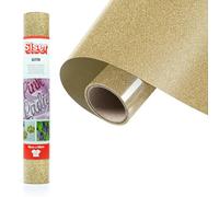 Siser® Glitter Old Gold, 30 cm x 0,5 m, vinilo termotransferible termoadhesivo con purpurina para la personalización de tejidos, ropa y accesorios, aficiones creativas, fácil de cortar