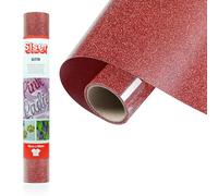 Siser® Glitter rojo, 30 cm x 0,5 m, vinilo termotransferible termoadhesivo con purpurina para la personalización de tejidos, ropa y accesorios, aficiones creativas, fácil de cortar