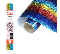 Siser Holographic Multi, 30 cm x 0,5 m, vinilo termotransferible termoadhesivo con purpurina reflectante para la personalización de tejidos, ropa y accesorios, manualidades creativas, fácil de cortar